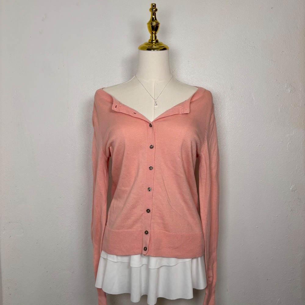 old navy pink cardigan coquette softgirl cottagecore balletcore dainty preppy